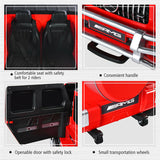 Licensed Mercedes-Benz AMG G63 G-Wagon 24V 4x4 Deluxe Two Seater Kids Ride-On Car with Leather Seat and Rubber Wheels, Red