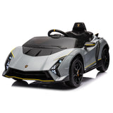 Lamborghini Autentica S319 Kids 12V Electric Ride on Car Grey