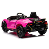 Lamborghini Autentica S319 Kids 12V Electric Ride on Car Pink
