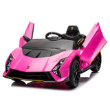 Lamborghini Autentica S319 Kids 12V Electric Ride on Car Pink