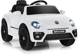 Licensed Volkswagen Beetle 12V Kids Ride-On Car, White