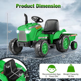 Zoom Buggeez Tractor S617 Kids 12V Electric Ride on Car Green