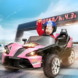 Racing Sport Slingshot JC888 Kids 12V Two Seater Ride on Car Pink