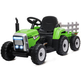Aosom 12V Kids Ride-On Tractor Toy with Remote Control Green