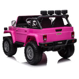 Licensed Toyota Fj-40 S316 24V 4x4 DELUXE Two Seater Ride on Car Leather Seat Rubber Wheel Pink