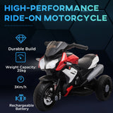 Qaba 6V Kids Ride-On Motorbike Toy with Lights and Music