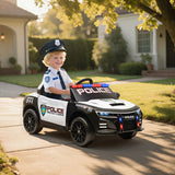 Qaba 12V Kids Ride-On Police Car Toy with Remote Control