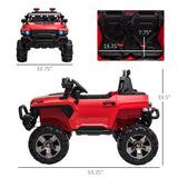 Aosom 2-Seater Kids Ride On Cars, 12V Remote Control Truck Electric Car for Kids