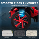 Qaba 12V Kids Ride-On ATV Toy with LED Headlights Red