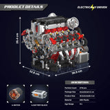 Mould King F488 3.9L V8 Engine - 2718Pcs