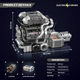 Mould King 8.0L W16 Quad Turbo Engine - 2024Pcs