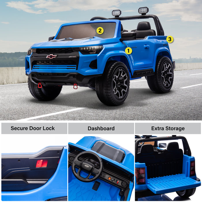 Chevrolet Colorado ZR2 24V Ride-On Truck for Kids – Licensed 2-Seater Electric Pickup with Remote & MP3