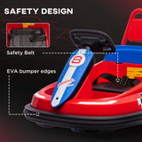 Aosom 6V Kids Ride-On Bumper Car Toy with Music