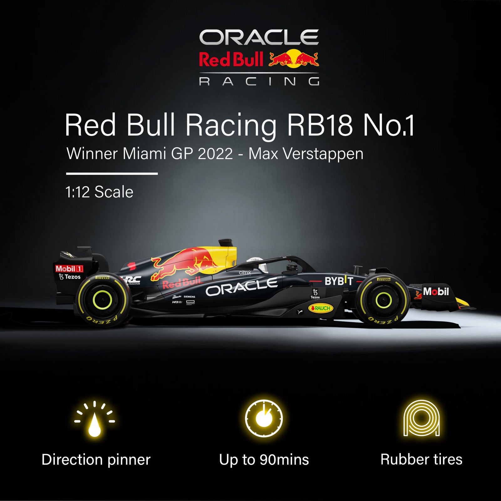 Oracle Red Bull Racing RB18 RC Car 1/12 Scale Remote Control