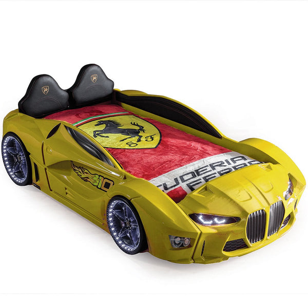 GTM Twin Race Car Bed with LED Lights & Sound FX M5 Style