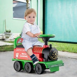 Costway 6V Kids Ride-On Train Toy with 16 Track Pieces