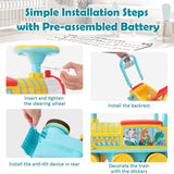 Costway 6V Kids Ride-On Train Toy with 16 Track Pieces