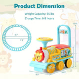 Costway 6V Kids Ride-On Train Toy with 16 Track Pieces
