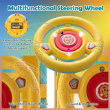 Costway 6V Kids Ride-On Train Toy with 16 Track Pieces