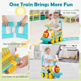 Costway 6V Kids Ride-On Train Toy with 16 Track Pieces