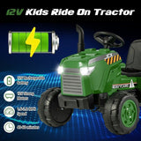 Costway 12V Kids Ride-On Tractor Toy with Remote Control