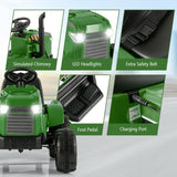 Costway 12V Kids Ride-On Tractor Toy with Remote Control