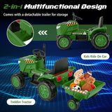 Costway 12V Kids Ride-On Tractor Toy with Remote Control