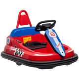 Aosom 6V Kids Ride-On Bumper Car Toy with Music