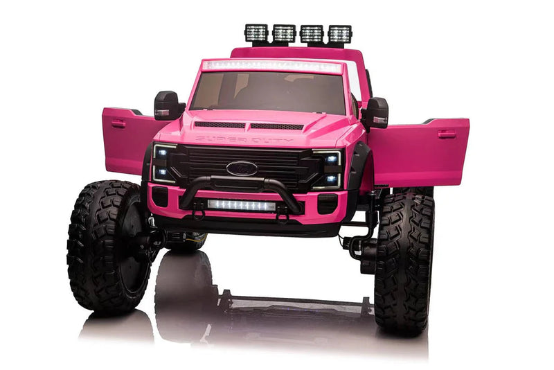 2024 Ultimate Luxury Offroad Lifted 2 places 24 V sous licence Ford Super Duty F450 électrique pour enfants avec télécommande (peint en rouge)