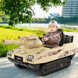 Costway 12V Kids Ride-On Tank Toy with Remote Control
