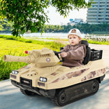 Costway 12V Kids Ride-On Tank Toy with Remote Control