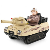 Costway 12V Kids Ride-On Tank Toy with Remote Control