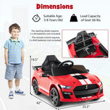 12V Licensed Ford Mustang Shelby GT500 Kids Ride on Car with Remote Control for Kids Aged 3-8