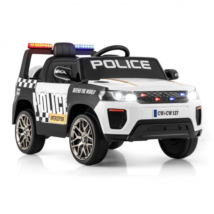 12V Kids Ride on Police Car with Remote and Siren Flashing Lights ...