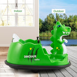 Costway 12V Dinosaur Kids Ride-On Bumper Car with Remote Control