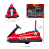 Aosom 6V Kids Ride-On Bumper Car Toy with Music
