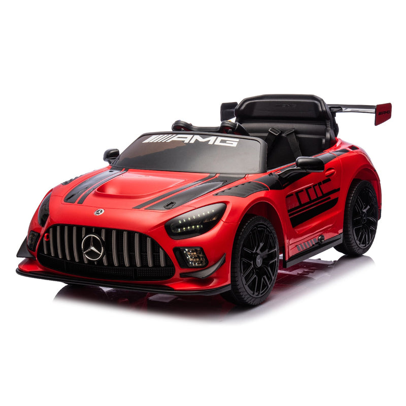 Bright LED headlights on kids Mercedes ride-on