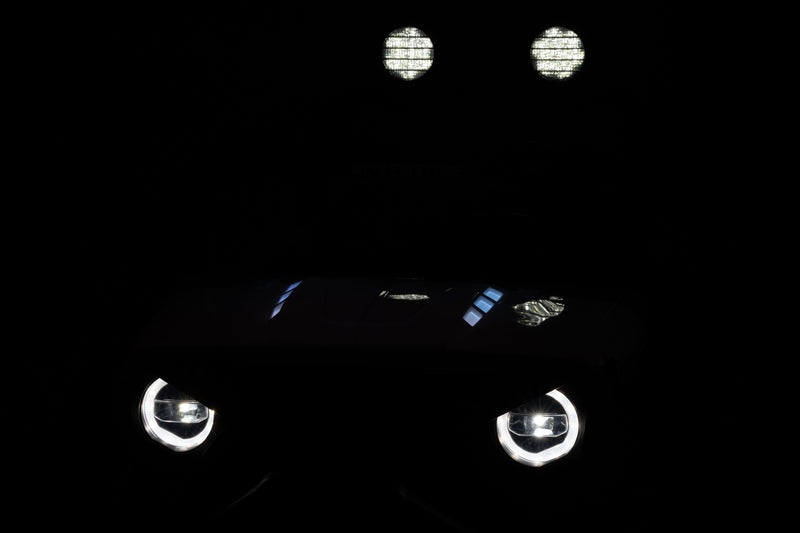 Jeep-style electric buggy for kids with LED lights and remote control