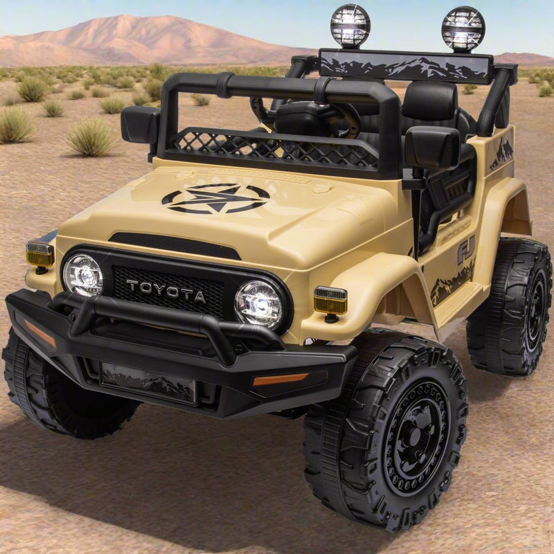 Toyota FJ Cruiser 12V Truck 1 Seater Ride-On Car with LED Lights, Remote Control, and MP3 Player, Licensed