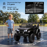 Aosom 12V Kids Ride-On Car Toy with Remote Control Black