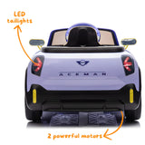 Mini Concept Aceman Kids 12V Ride on Car Purple