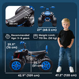 Qaba 24V Kids Ride-On ATV Toy with 2 Seats