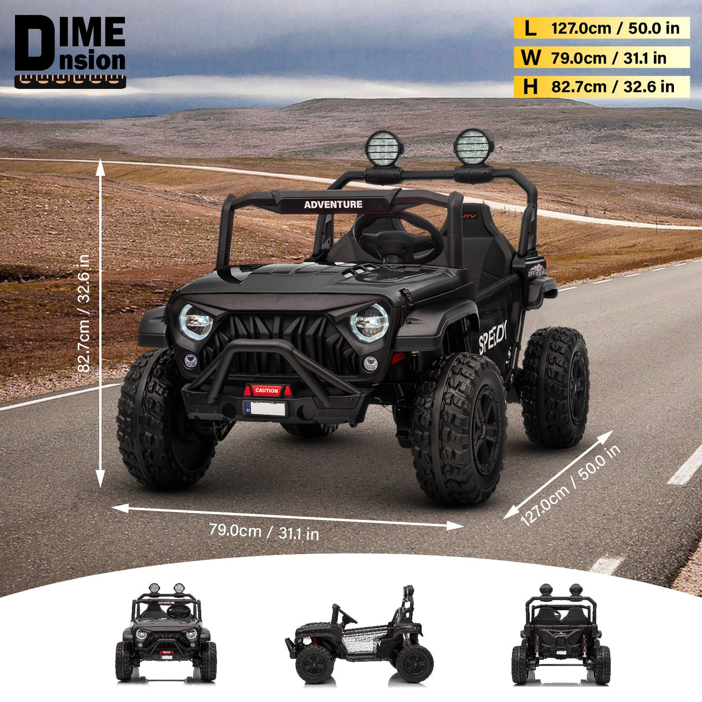 Havoc 3.0 24V 2-Seater Kids Steel Ride-On Car – Electric Jeep