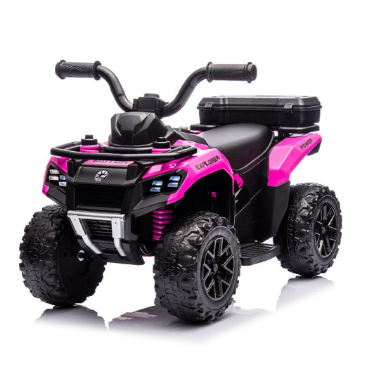 Explorer Quad UTV 6V Ride on Car 4-Wheeler Kids ATV with LED Lights and Music