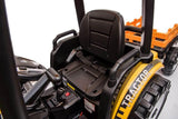 Kids 6-Wheel Electric Tractor with Trailer Yellow
