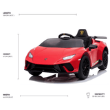Lamborghini Huracan 12V 4X4 Kids Ride-On Car Red