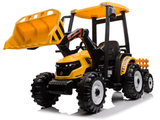 Kids 6-Wheel Electric Tractor with Trailer Yellow