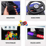 6V 3-in-1 Toddler Police Truck with Bluetooth and Siren