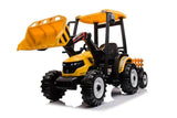 Kids 6-Wheel Electric Tractor with Trailer Yellow