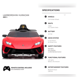 Lamborghini Huracan 12V 4X4 Kids Ride-On Car Red